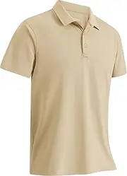 [33,000ft] Men's Polo Shirt Short Sleeve T-Shirt Golf Polo Shirts Moisture Wicking Quick Drying Polos Outdoor Sports Athletic Tennis Performance Breathable T-Shirt for Golf Tennis