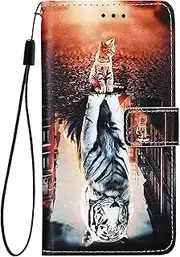 [WOWUDI] for Nokia XR20 Case, PU Leather Phone Flip Wallet Silicone Protective Painted Marble[Tripod Function] Phone Case-MYLH