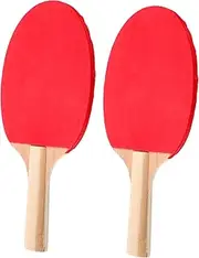 1 Pair Wooden Table Tennis Bat Racket for Adults Boys and Girls Training Paddle