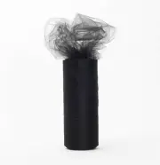 New! 22 Metres BLACK Tulle Fabric DIY Roll Spool Wedding Party Event Decoration