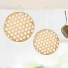 Round Bamboo Sieve Basket EcoFriendly Bamboo Storage Tray Home Organizing