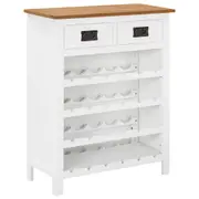 vidaXL Wine Cabinet 72x32x90 cm Solid Oak Wood