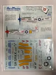 NEW Vtg AeroMaster 48-716 Mustangs War Military Model Airplane 1/48 Decal (ZZ3)