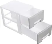 Homoyoyo Box Two Layer Drawer Type Storage Box Multi Layer Desktop Organizer for Home Office Stylish Sundries Holder Practical Storage for Items