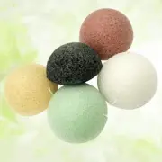 5 PCS Charcoal Sponge Facial Cleansing Cotton Face Sponges for Tool