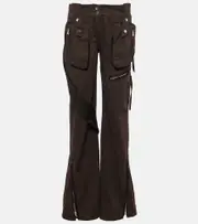 [Blumarine] Blumarine Low-rise denim cargo pants AU 4 brown