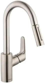 Hansgrohe 04506 Focus 1.75 GPM Pull-Down Prep Kitchen Faucet - Silver