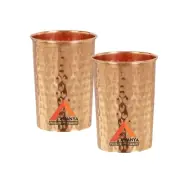 Pure Copper Water Glass Hammered Drinking Tumbler Ayurveda Health Benefits 300ML