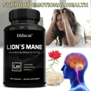 Organic Lions Mane Mushroom Nootropic Brain Memory Focus Immune Support
