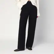 [The Row] Lilas trousers in black wool and linen 6 US Black