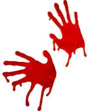 Horrible Blooded Hands Window Decal