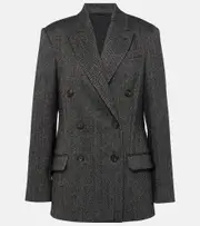 [Brunello Cucinelli] Brunello Cucinelli Wool-blend blazer AU 10 grey