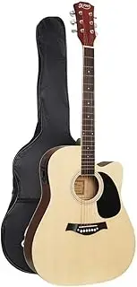 Alpha Electric Acoustic Guitar 41” Inch Wooden Classical EQ With Pickup Bass Natural
