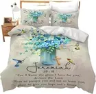 Bedding Set Twin Full Queen King Size Religious Jeremiah Flower Duvet Comforter
