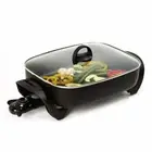 30x38Cm 1800 Watts Electric Frypan Large Non Stick Frying Pan Cooker Glass Lid