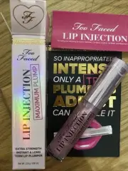 Too Faced LIP INJECTION MAXIMUM PLUMP Clear Gloss 2.8g NEW & BOXED