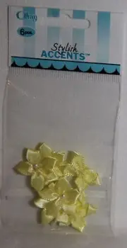 NEW Offray Ribbon Accent Baby Maize Small 6pc Yellow