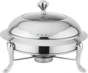 Stainless Steel Chafing Dish Buffet Set with Glass Viewing Lid, Chafers 28cm Buffet Servers and Warmers for Wedding, Parties, Banquet, Catering Events