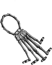 [LIFKOME] Skull Bracelet Skull Finger Bracelet Vintage Ornament Full Skeleton Bracelet Halloween Skeleton Ghost Bangle Ghost Ornament Skeleton Skull Finger Alloy (iron)