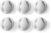Cable Clips 6 Pack, Self Adhesive Cord Holder for Desk, Home, Office, Car Wire Organizer for Cable Management, Tidy USB Cables, Power Wires, Charging Cords, Audio Cables (White)
