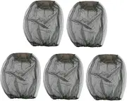 Healeved 5pcs Face Neck Protection Netting Anti-bite Net for Outdoor Insect Repellen Green Hat Compatible Fine Mesh Elastic Neck