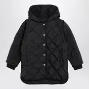 [Givenchy] Black quilted parka with removable sleeves 6 Y Black