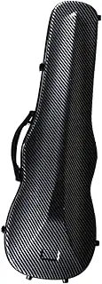 Frediuo Violin Case Hard Shell,Violin Carrying Bag Storage Container,Waterproof Carbon Fiber Violin Box for Travel,Amateur Players, black
