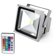 10W LED RGB Project Light Outdoor Fixture Wall Wash Flood Lamp + Remote Control