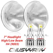 FIT Suzuki Samurai 1986 1987 1988-1995 7" inch Round Headlights Hi-Lo beam DRL