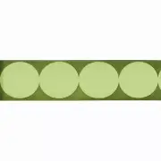 5 Yds SINGLE FACE GREEN ROUNDABOUT DOTS SATIN RIBBON 1 1/2" wide