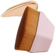 Daubigny Foundation Brush, Iron Type Makeup Brush for Face Blush Liquid Powder Foundation Brush for Blending Liquid, Cream or Flawless Powder Cosmetics with Protective Case (Pink)