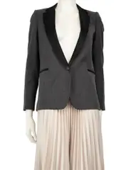Grey Wool Tailored Blazer Jacket