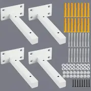 Floating Shelf BracketsWhite T Bracket for Shelves Heavy Duty Hidden Joint An...