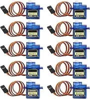 MMOBIEL 10 Pcs SG90 9g Micro Servo Motor Kit for RC Drone/Car/Airplane/Helicopter/Vehicles/Robots/Compatible with Arduino Projects and Raspberry Pi Incl. Screws and 30 Servo Arms
