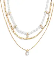 Baublebar Layered Imitation Pearl Necklace, 19