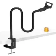 Desktop Microphone Stand Tabletop Mic Holder with Flexible Gooseneck for Desk