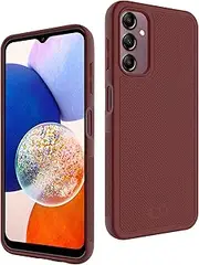 [TUDIA] Slim Grip Designed for Samsung Galaxy A14 5G Case (2023), [LINNGrip] Shockproof Lightweight Non-Slip Soft TPU Ultra Slim Protection for Galaxy A14 5G Phone Case (Burgundy)