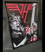 VAN HALEN A3 GLASS FRAMED HIGH GLOSS PRINT