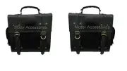 Black Leather Saddle Pannier Bags Fit For Royal Enfield Classic Standard Electra (for: Royal Enfield)