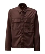 C.P. Company The Metropolis Series Gabardine Utility Overshirt L RUM RAISIN RED