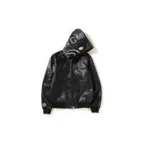 在飛比找蝦皮購物優惠-現貨 BAPE Leather SHARK hoodie j