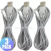 3 Pack USB Charger Cable 2M For Apple iPhone SE 11 XR 8 7 6 5 Charging Data Cord