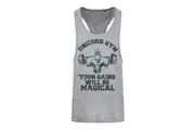 Grindstore Mens Unicorn Gym Racerback Vest Top (Grey) - UTGR3829