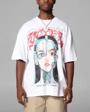 [LOITER] Loiter Cyber Geisha Vintage T-shirt White - Size M M White