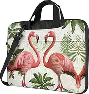 Flamingos on white Print Protective Laptop Bag Versatile Bags Computer Case Soft Women Men Unique