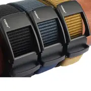 TUSHI 120cm Men's Military Tactical Nylon Belt Adjustable Wear-resistant Lightweight Waist Belt Buckle Canvas Belt Casua