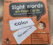 Star Right Education Sight Words Flashcards: 169 pc Words & Sentences w/ 2 Rings