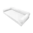 |SLIPCOVER ONLY|S6 Daybed Mattress Bolster Pillow Covers Piped Trim Twin AD106