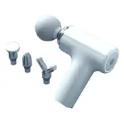ROOBOOST Massage Gun Deep Tissue Muscle 4 Heads Relief Percussion Massager Vibration, White