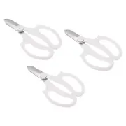 3Pcs Garden Scissors Floral Shears Floral Scissor Gardening Pruning Shear White